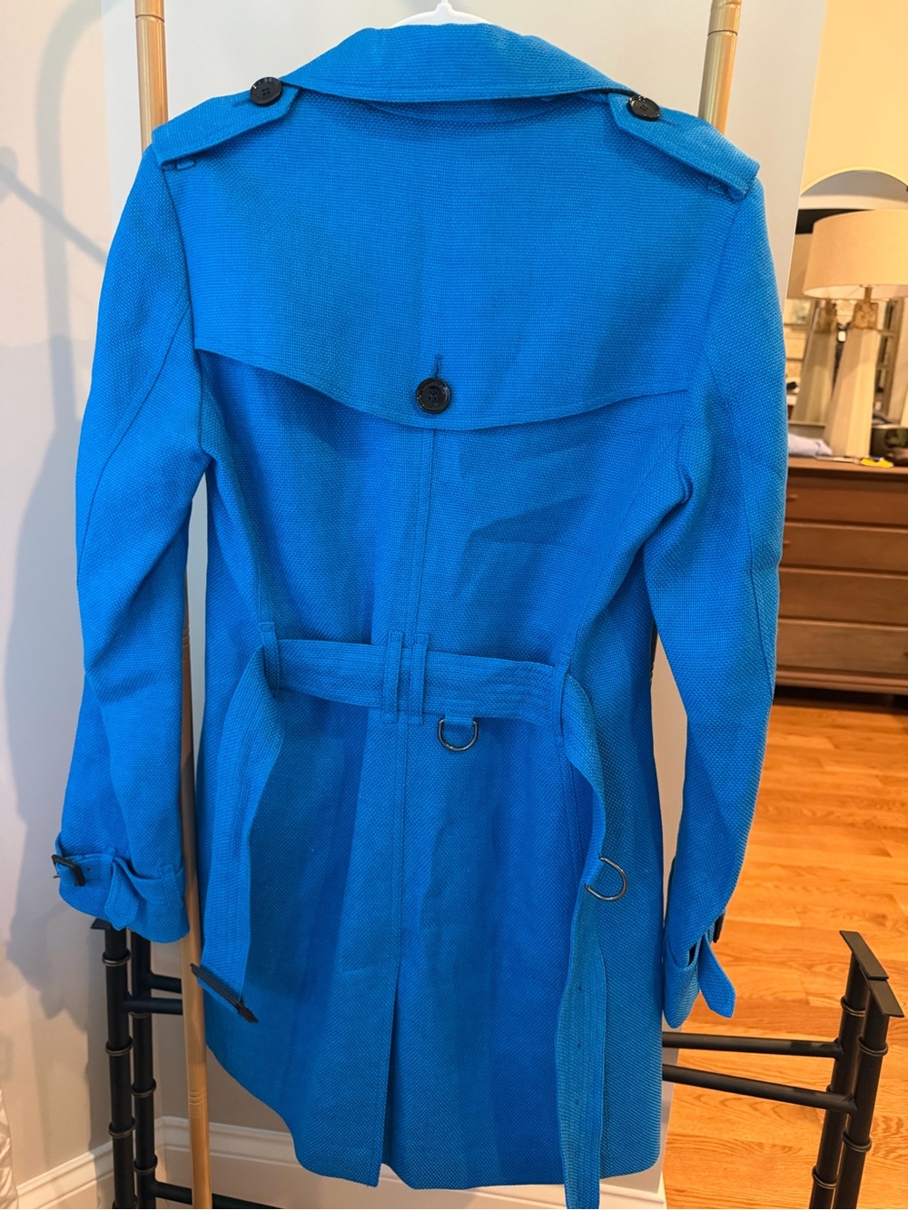 Burberry Women's Double-Breasted Blue Trench Coat - Picture 2 of 10